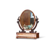 A VICTORIAN MAHOGANY TOILET MIRROR