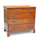 A GEORGE III MAHOGANY CHEST OF DRAWERS