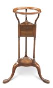 A GEORGE III MAHOGANY GENTLEMAN'S SHAVING STAND