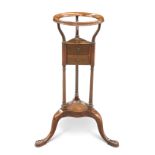 A GEORGE III MAHOGANY GENTLEMAN'S SHAVING STAND