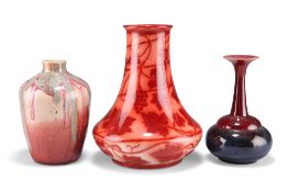 THREE STUDIO POTTERY VASES