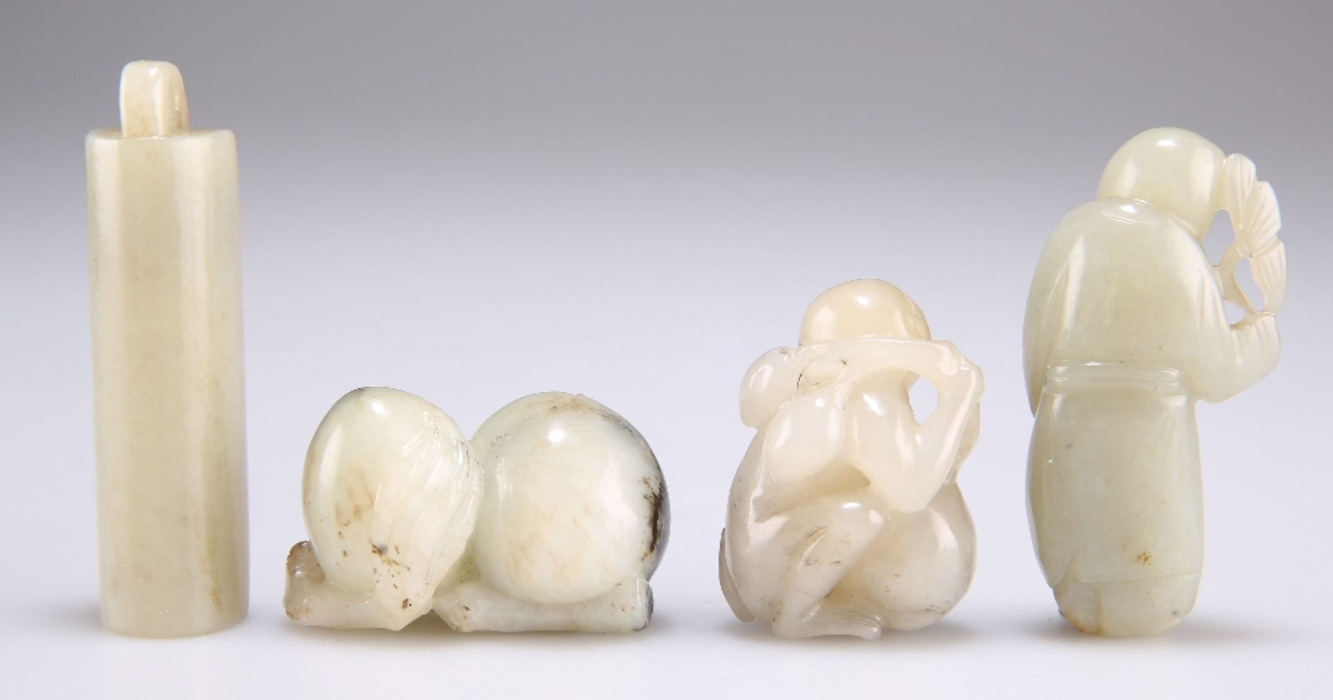 FOUR CHINESE JADE CARVINGS - Image 2 of 2