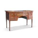 A GEORGE III MAHOGANY BOW-FRONT SIDEBOARD