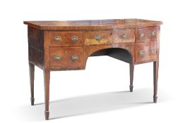 A GEORGE III MAHOGANY BOW-FRONT SIDEBOARD