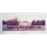 HUNTING INTEREST: A COLOUR PHOTOGRAPH OF THE ZETLAND HUNT MEET AT ASKE HALL