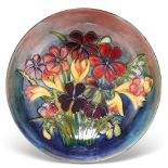 A WALTER MOORCROFT FLAMBÉ POTTERY BOWL