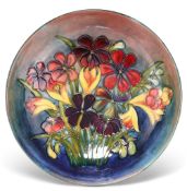 A WALTER MOORCROFT FLAMBÉ POTTERY BOWL