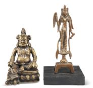 BRONZE FIGURES OF JAMBHALA AND AVALOKITESHVARA