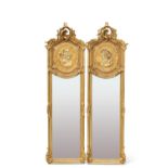 A PAIR OF PERIOD-STYLE GILT-COMPOSITION MIRRORS