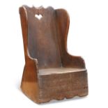 A CHILD'S OAK ROCKING CHAIR, PROBABLY CUMBRIAN