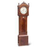 A MID-19TH CENTURY SCOTTISH MAHOGANY EIGHT-DAY LONGCASE CLOCK