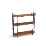 A SET OF 19TH CENTURY CHIPPENDALE-STYLE MAHOGANY HANGING SHELVES