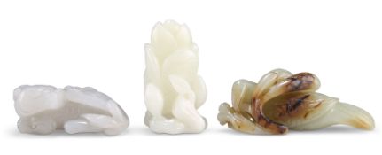 THREE CHINESE JADE GROUPS