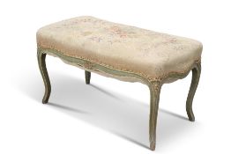 A LOUIS XV-STYLE PAINTED STOOL, LATE 19TH/EARLY 20TH CENTURY