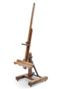 REEVES & SON, A LARGE OAK EASEL, LATE 19TH/EARLY 20TH CENTURY