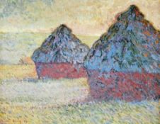 DAVID KING (20TH CENTURY), AFTER CLAUDE MONET, HAYSTACKS