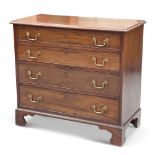 A GEORGE III MAHOGANY CHEST OF DRAWERS