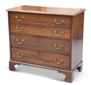 A GEORGE III MAHOGANY CHEST OF DRAWERS