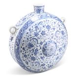 A MING-STYLE BLUE AND WHITE FLASK, BIANHU