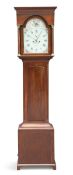 AN EARLY 19TH CENTURY WELSH MAHOGANY EIGHT-DAY LONGCASE CLOCK