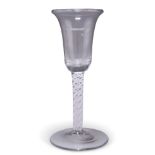 A GEORGIAN DOUBLE SERIES OPAQUE TWIST WINE GLASS