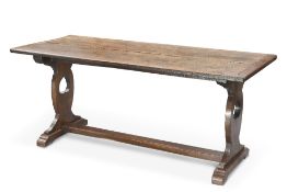 AN 18TH CENTURY OAK FARMHOUSE TABLE