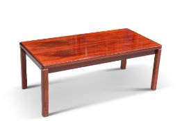 A 1970S DANISH ROSEWOOD COFFEE TABLE, SIGNED VEJLE STOLE