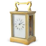 A FRENCH BRASS CASED CARRIAGE CLOCK, EARLY 20TH CENTURY