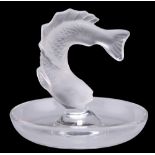 LALIQUE, A GLASS PIN DISH