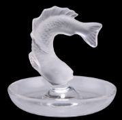 LALIQUE, A GLASS PIN DISH