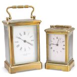 TWO BRASS CASED CARRIAGE CLOCKS