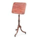 A REGENCY MAHOGANY AND EBONY ADJUSTABLE MUSIC STAND