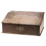 AN OAK SLOPE-FRONT BIBLE BOX