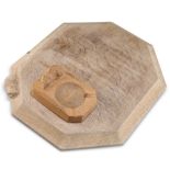 ROBERT THOMPSON OF KILBURN, A MOUSEMAN OAK BREADBOARD AND ASHTRAY