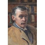 BRITISH SCHOOL (CIRCA 1900), PORTRAIT OF A GENTLEMAN IN A LIBRARY