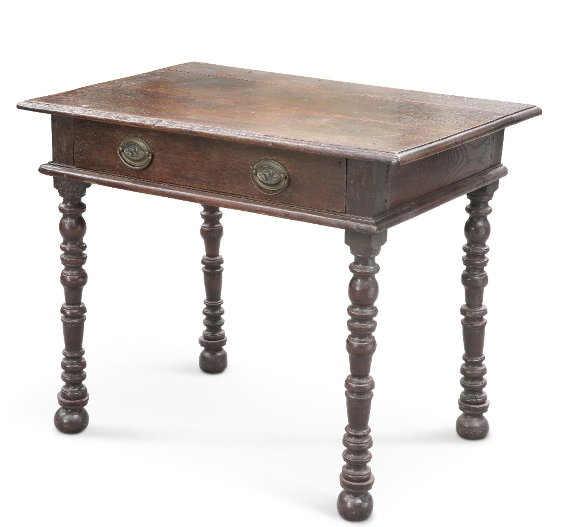 A 17TH CENTURY AND LATER OAK SIDE TABLE