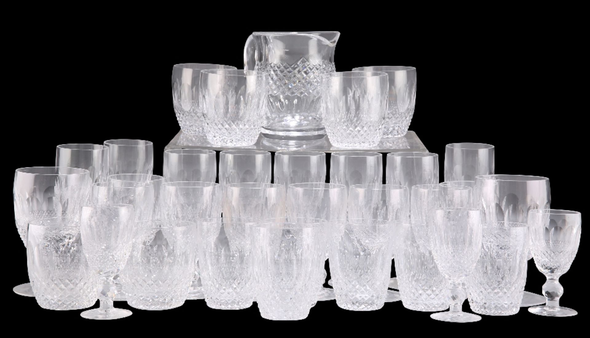 THIRTY-FOUR WATERFORD TABLE GLASSES