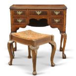A QUEEN ANNE-STYLE WALNUT DRESSING TABLE