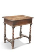 AN 18TH CENTURY OAK SIDE TABLE