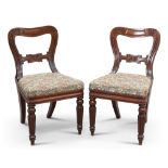 A PAIR OF REGENCY MAHOGANY SIDE CHAIRS