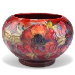 A WALTER MOORCROFT FLAMBÉ POTTERY BOWL