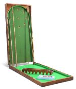 A FOLDING TABLE-TOP BAR BILLIARDS BOARD