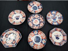 SEVEN JAPANESE IMARI PLATES