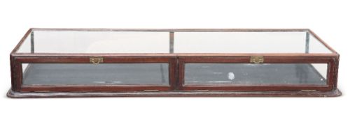 A LATE VICTORIAN MAHOGANY AND GLAZED SHOP DISPLAY COUNTER
