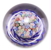 A BACCARAT CLOSE-PACKED MILLEFIORI MUSHROOM GLASS PAPERWEIGHT, CIRCA 1850