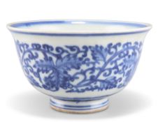 A CHINESE BLUE AND WHITE BOWL