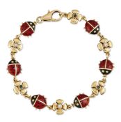 AN ENAMEL AND GEM-SET NOVELTY BRACELET