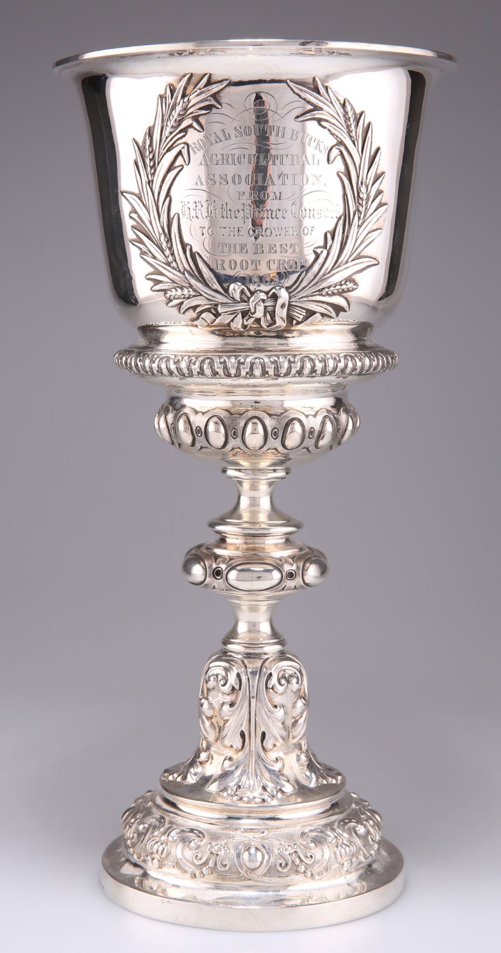 ROYAL INTEREST: A FINE VICTORIAN SILVER CHALICE - Image 2 of 3