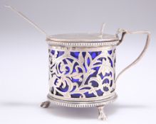 A LATE VICTORIAN SILVER MUSTARD POT