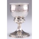 AN ARTS AND CRAFTS SILVER GOBLET